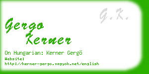 gergo kerner business card